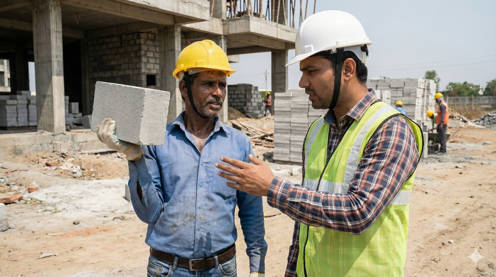AAC Block Construction Site